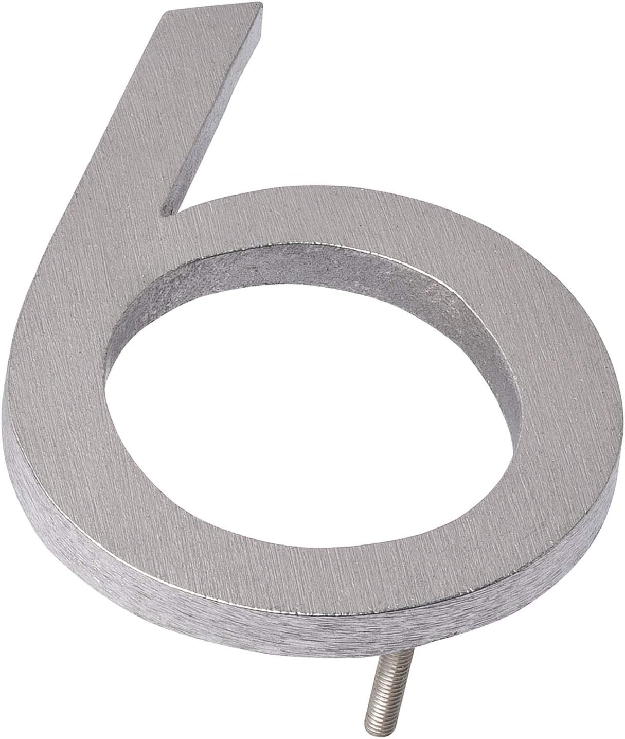 Números de casa aluminio cepillado 8"