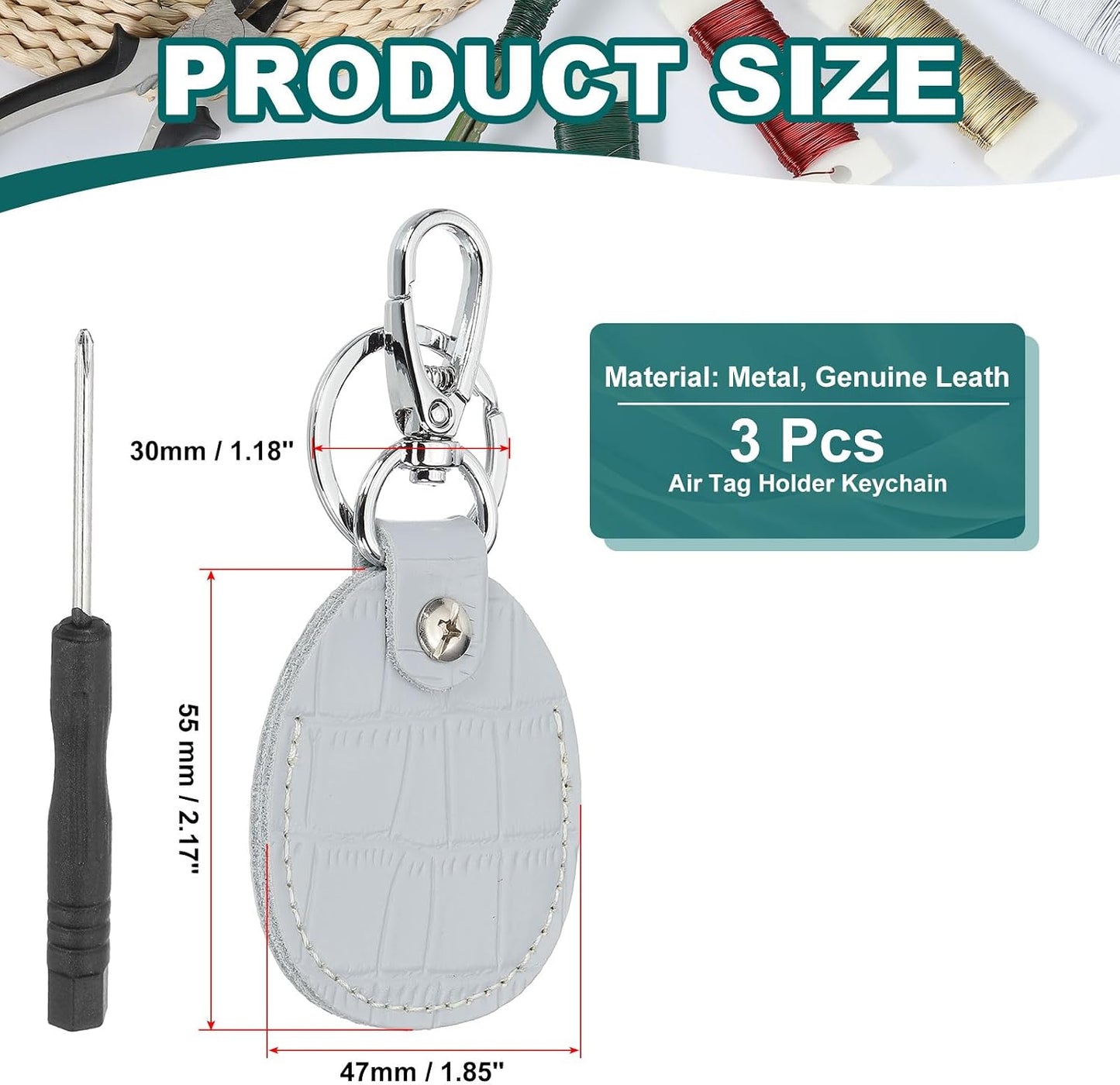 Llavero cuero funda RFID protector aire