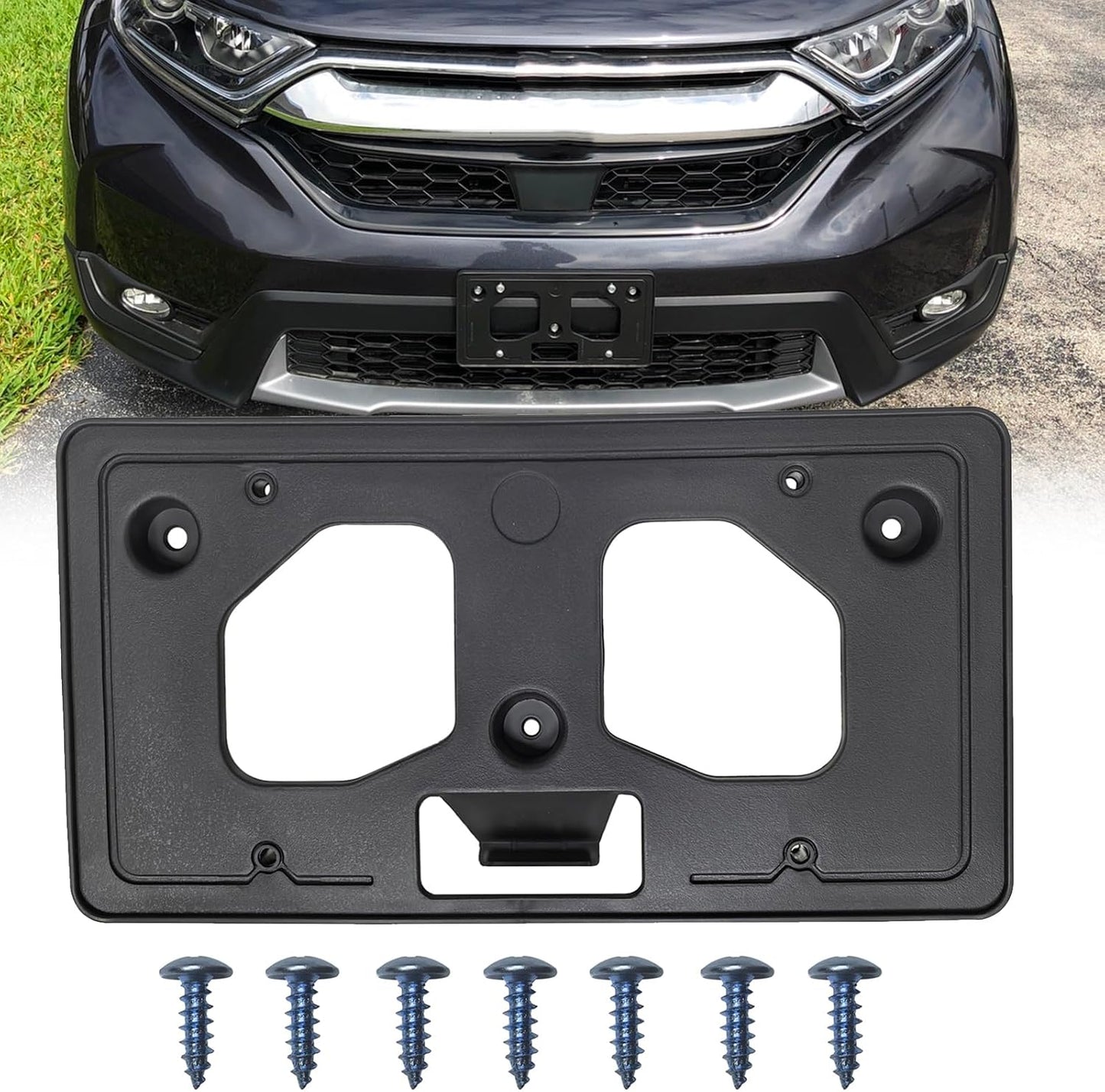 Soporte placa matrícula Honda CR-V textura negra