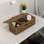 Cesta mimbre impermeable con tapa para aperitivos y baño