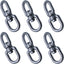 6 Ganchos Acero Inox M4 Doble Extremo Colgador Plantas Hamaca