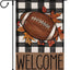 Bandera jardín fútbol otoño 12x18pulg doble cara cuadros arpillera