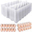 Cajas plástico huevos 36pzas transparentes reutiliz.