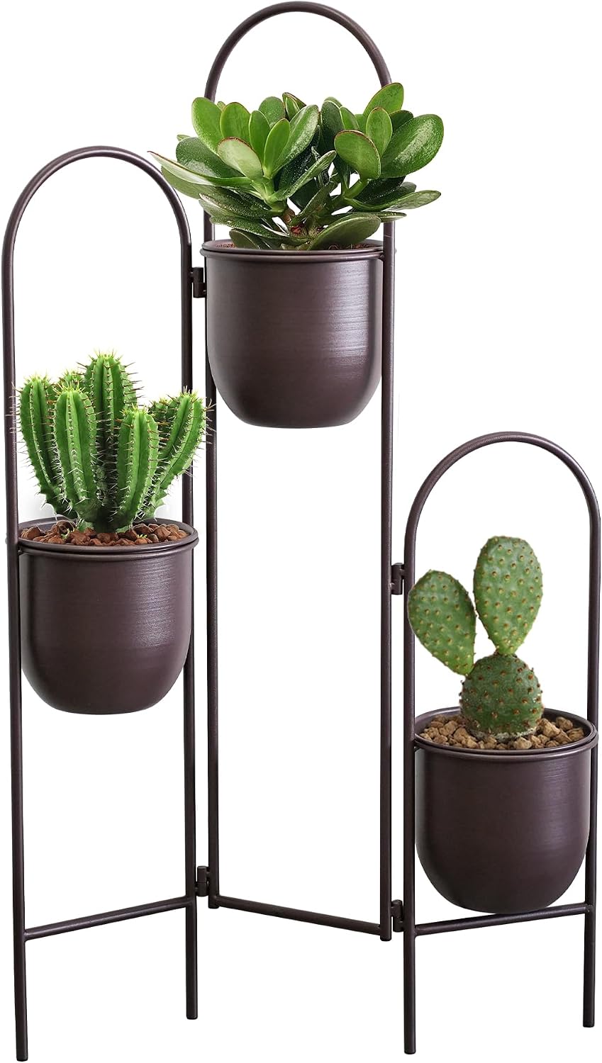 Soporte plantas 3 niveles metal 35pulg interiores