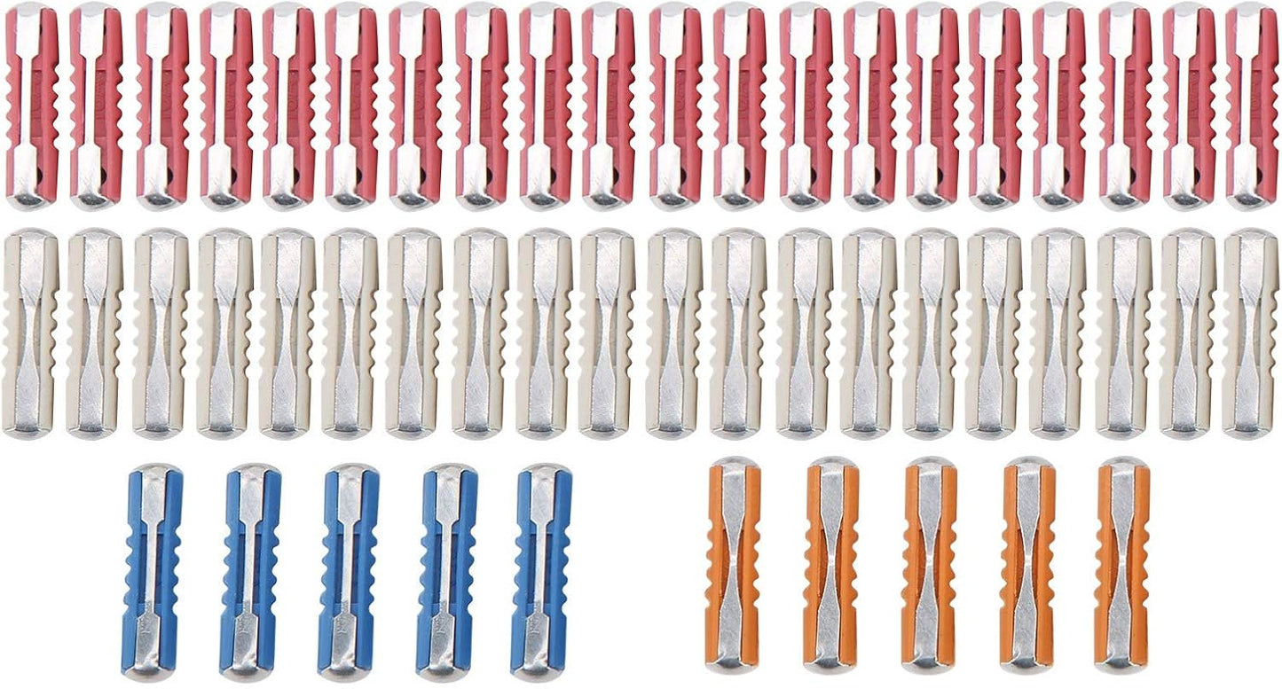 Kit 50 Pzas Torpedo Clásico 5A 8A 16A 25A para Autos