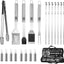 Juego herramientas parrilla acero inox 16pulg con bolsa transporte