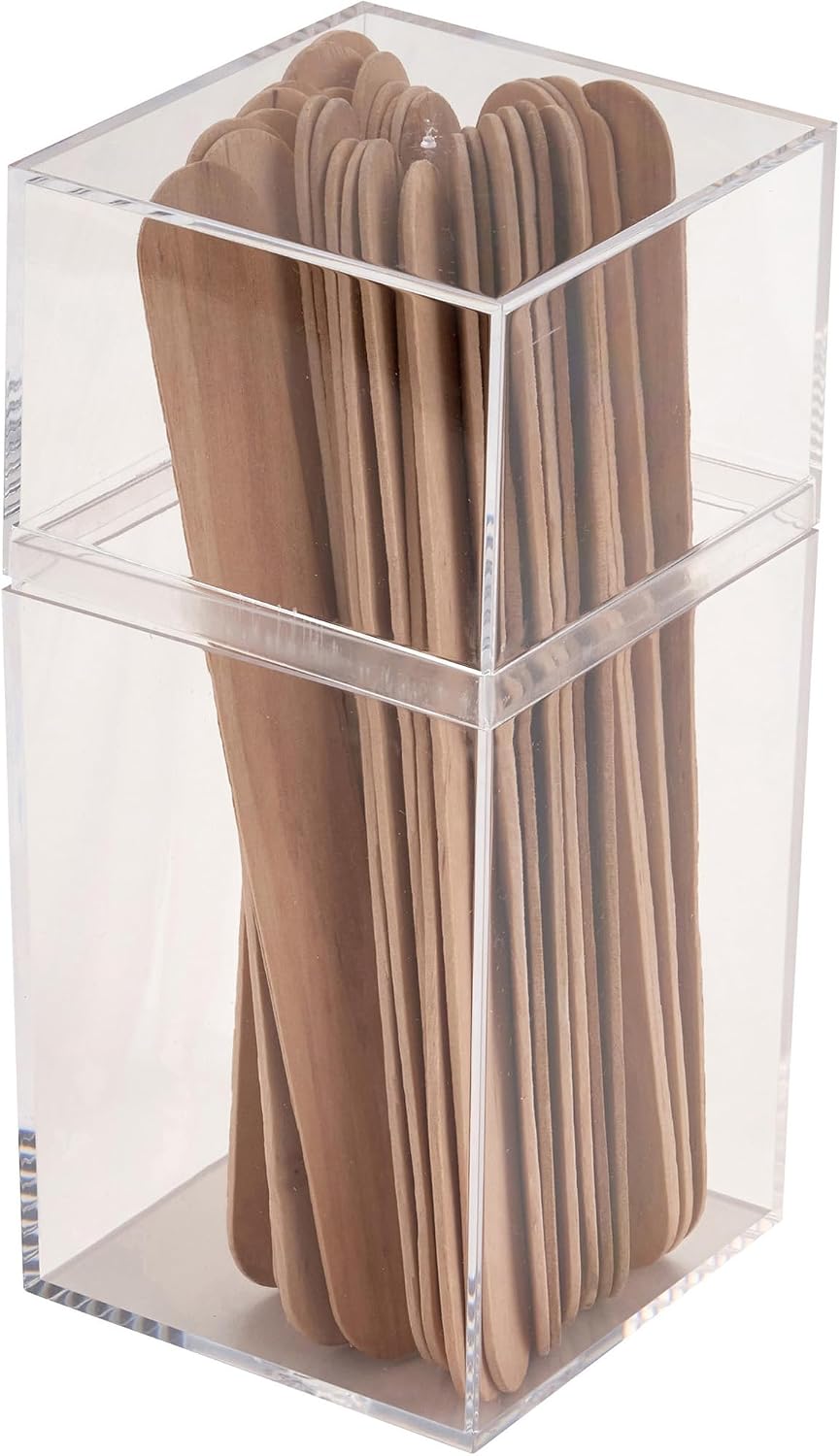Recipiente plástico transparente 2.75x2.625x5.75" set 4