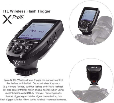 Transmisor disparador flash inalámbrico Nikon 11 func. 16 grupos