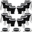 12 Tazas Silicona 7.04oz Plegables para Viajar con Tapas
