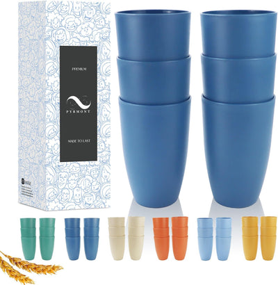 6 Pzas Vasos Plástico Reutilizables 20oz para Niños