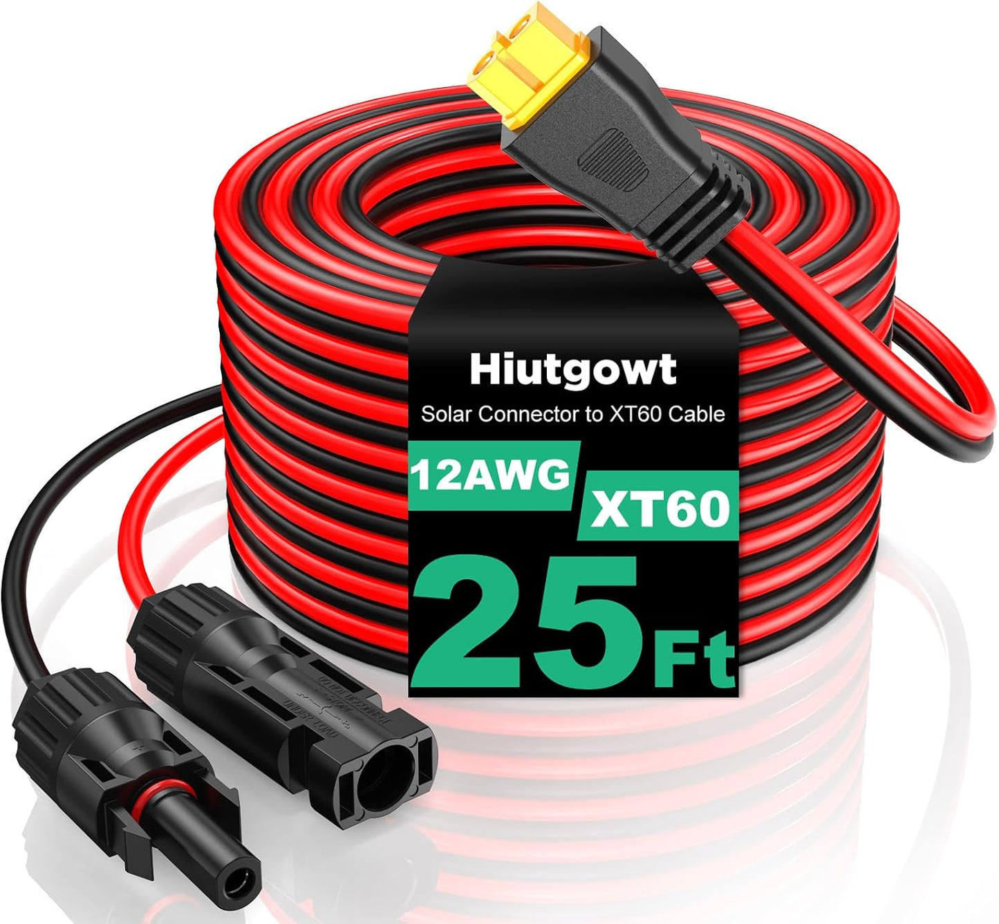 Cable solar XT60 12 AWG 25pies conector panel solar
