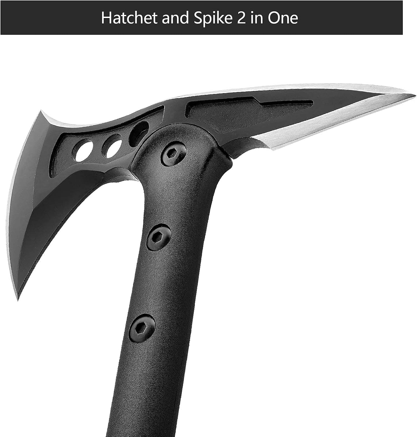 Hacha táctico Tomahawk con pincho fibra nailon pack 2