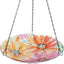 Bañera colgante pájaros 12" cristal decoración jardín