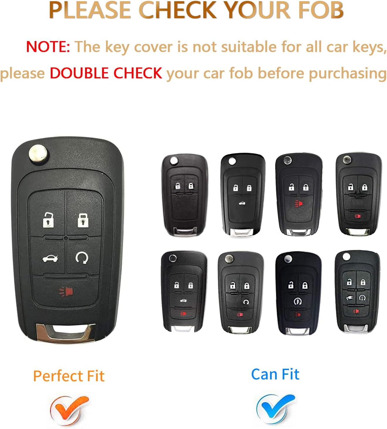 Funda TPU llavero Chevy Buick 5 botones coche