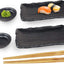 Set 6 Pzas Platos Sushi Estilo Japonés Negro