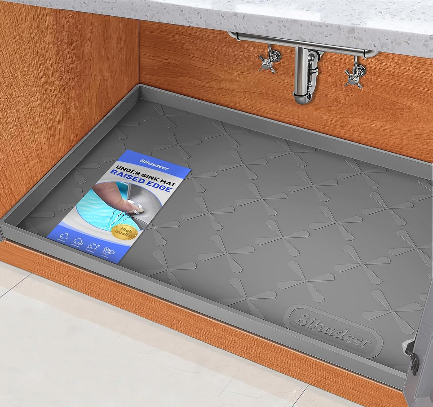 Tapete silicona impermeable 34x22" para fregadero 36"