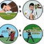 Marcador pelota golf con clip magnético para sombrero set 4