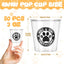 50 Tazas Plástico 3oz para Perros Mini Capuchino