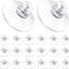 20 Pzas Ventosas Adhesivas PVC 40mm Soporte Gancho