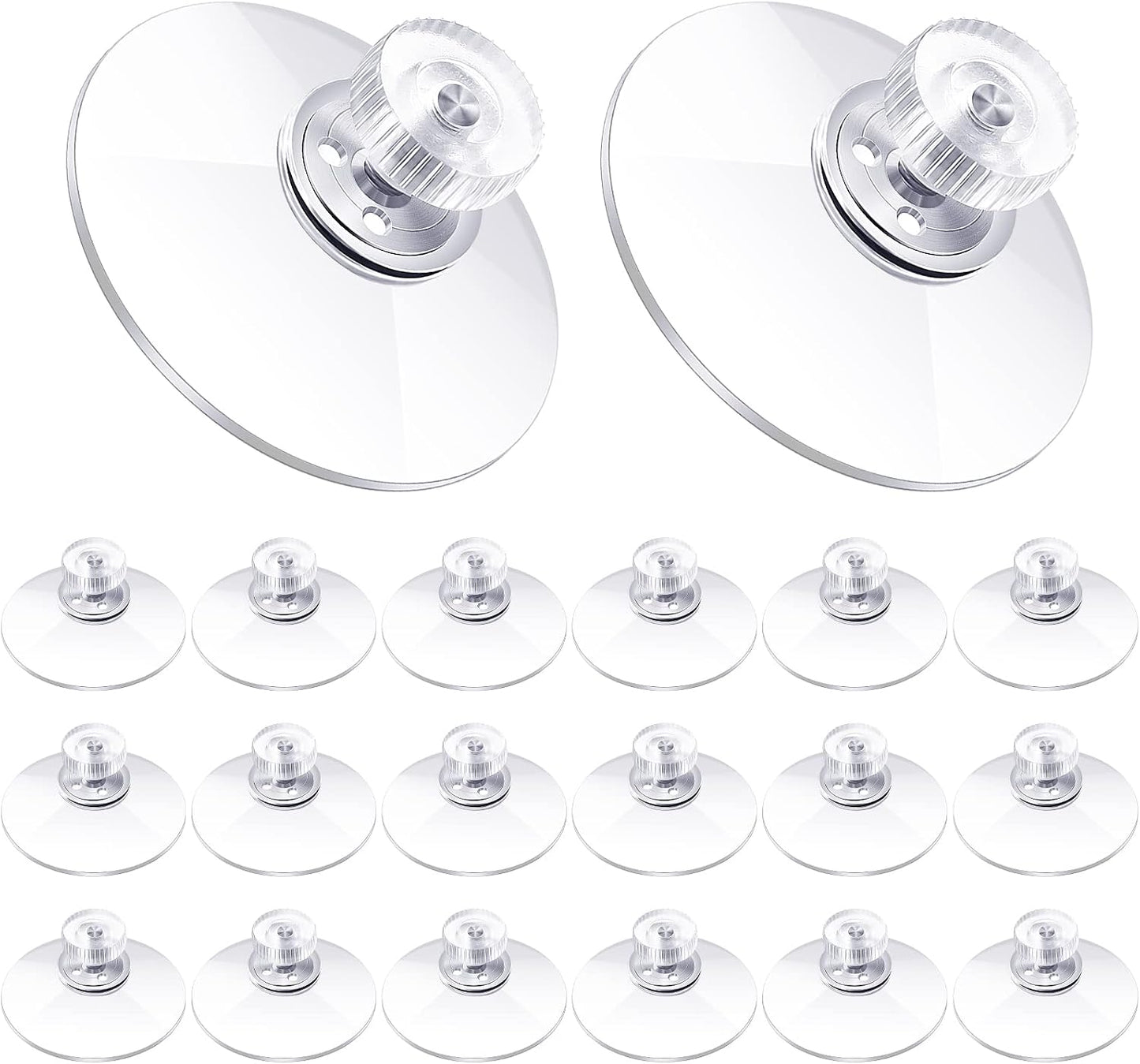 20 Pzas Ventosas Adhesivas PVC 40mm Soporte Gancho