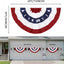 Bandera abanico plisada 3x6ft set 3 decoración 4 de julio