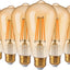 6 Bombillas LED Edison E26 2200K 700LM Luz Cálida