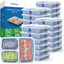 50 Pzas Recipientes 32oz 3 Compartimentos Reutilizables