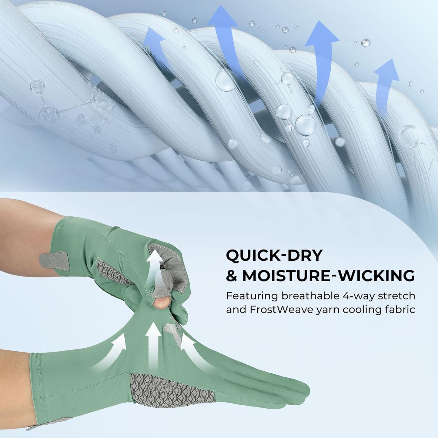 Guantes sol UPF50 para pesca hombres mujeres exterior