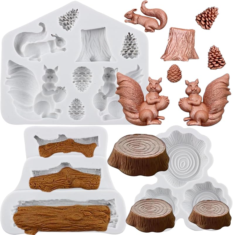 Moldes silicona fondant chocolate 3 pzas