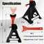 Soportes gato 3 toneladas 2 barras bloqueo doble