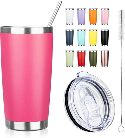 Vaso térmico acero inox con popote y cepillo 20oz