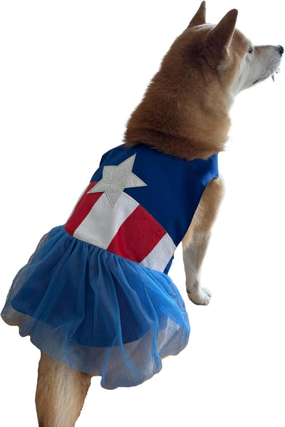 Disfraz perro 4 de Julio con rayas EE.UU. talla XS a XXL