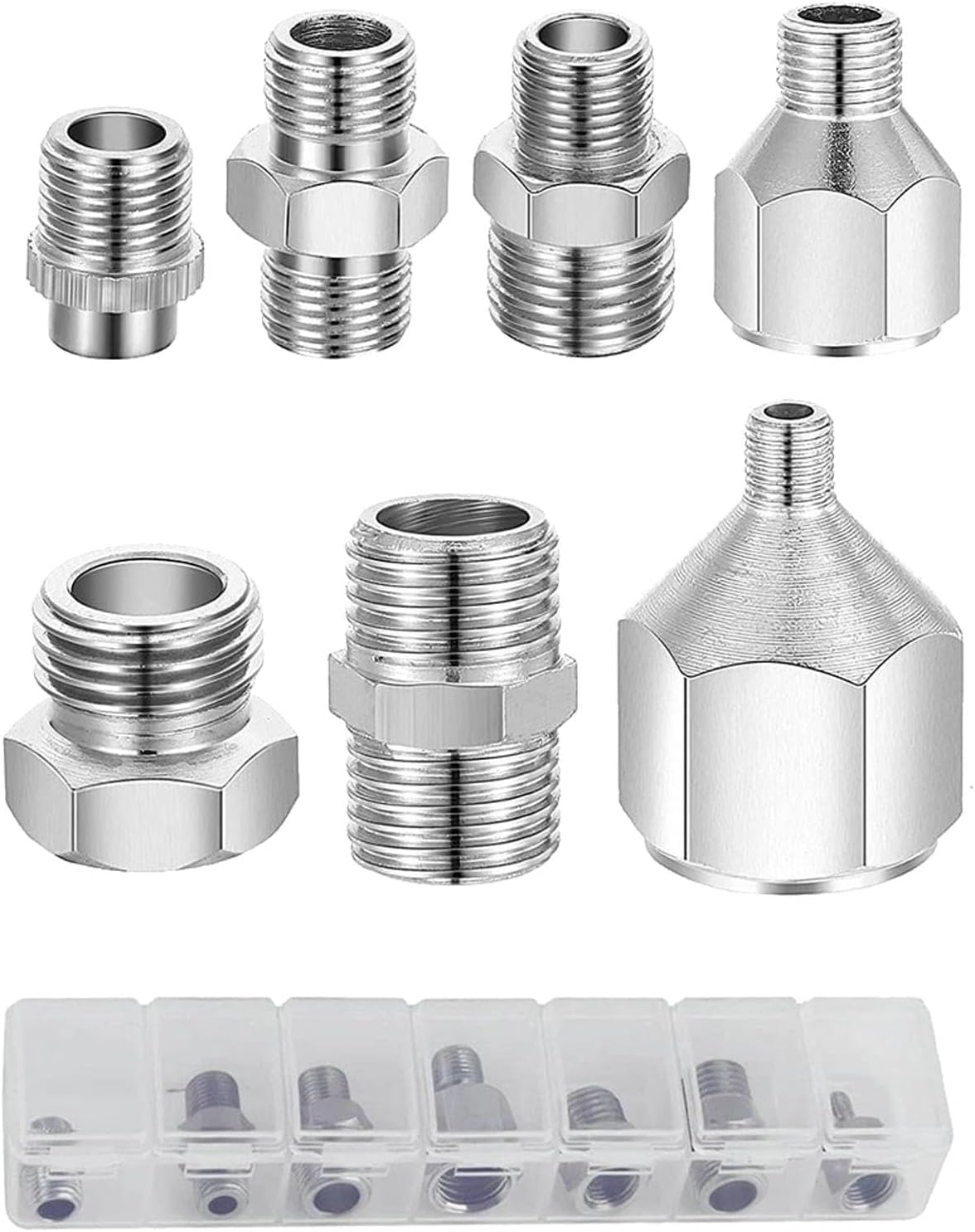Juego 7 Pzas Adaptadores Aerógrafo M5 1/8 1/4