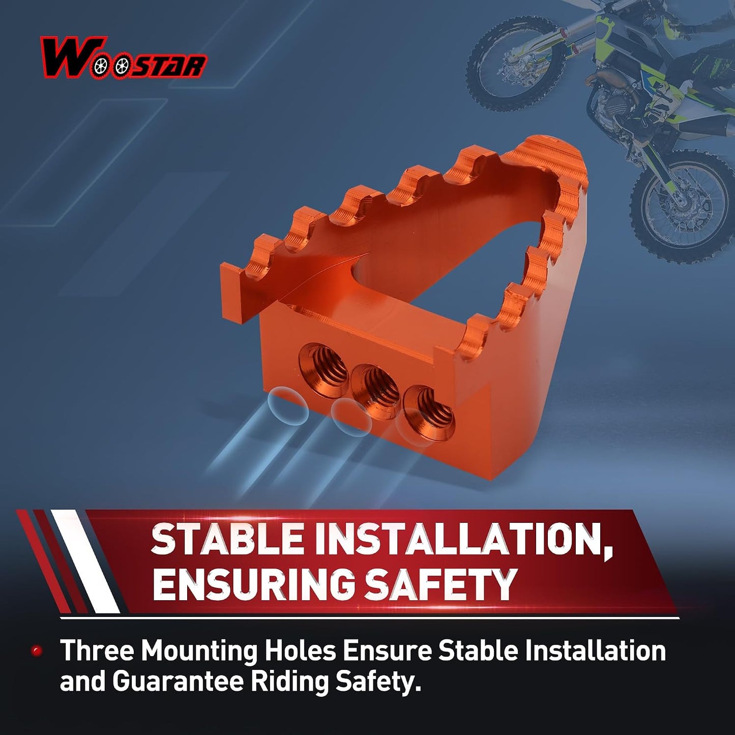 Reposapiés ancho aluminio CNC para motocicleta Yaxiang Zuma