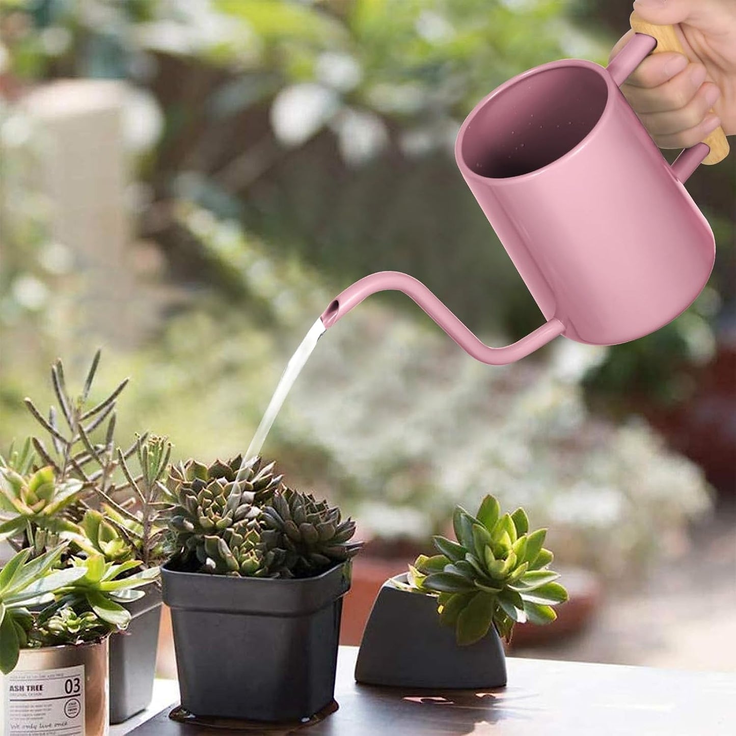 Regadera acero inox 35oz pico largo plantas