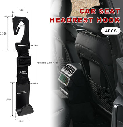 4 Ganchos reposacabezas asiento coche organizador trasero universal