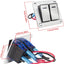Panel interruptor basculante aluminio 12/24V 3 pines