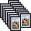 Set 15 Portarretratos Madera Negra 4x6pulg para Fotos 4x6 y 5x7