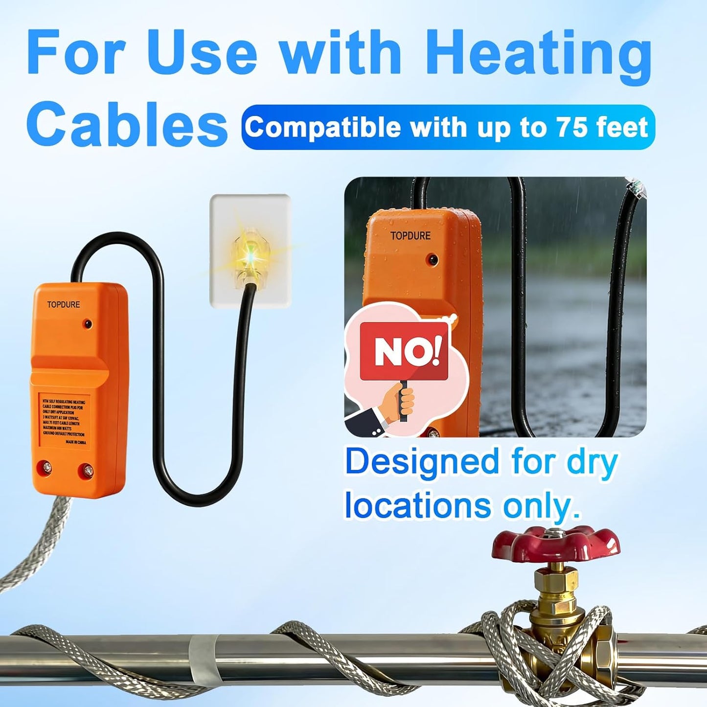 Kit conector térmico cable tubería certificado ETL