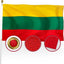 Bandera Lituania 3x5ft doble cara nailon 210D resistente