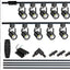 Kit iluminación pista 12 luces riel 13.2ft conector toldo flotante