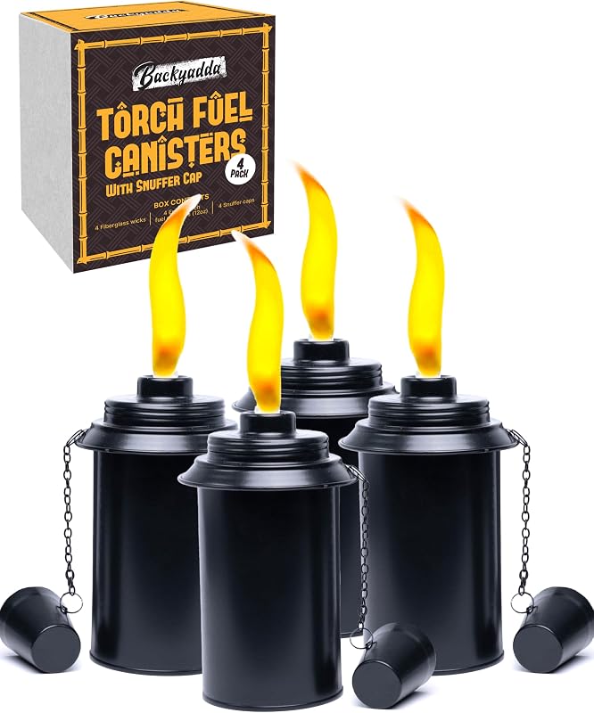 Recipientes antorcha 12oz comp Tiki 4unid metal tapa