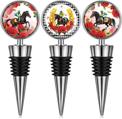 Juego de 3 tapones de vino Derby con sello de silicona