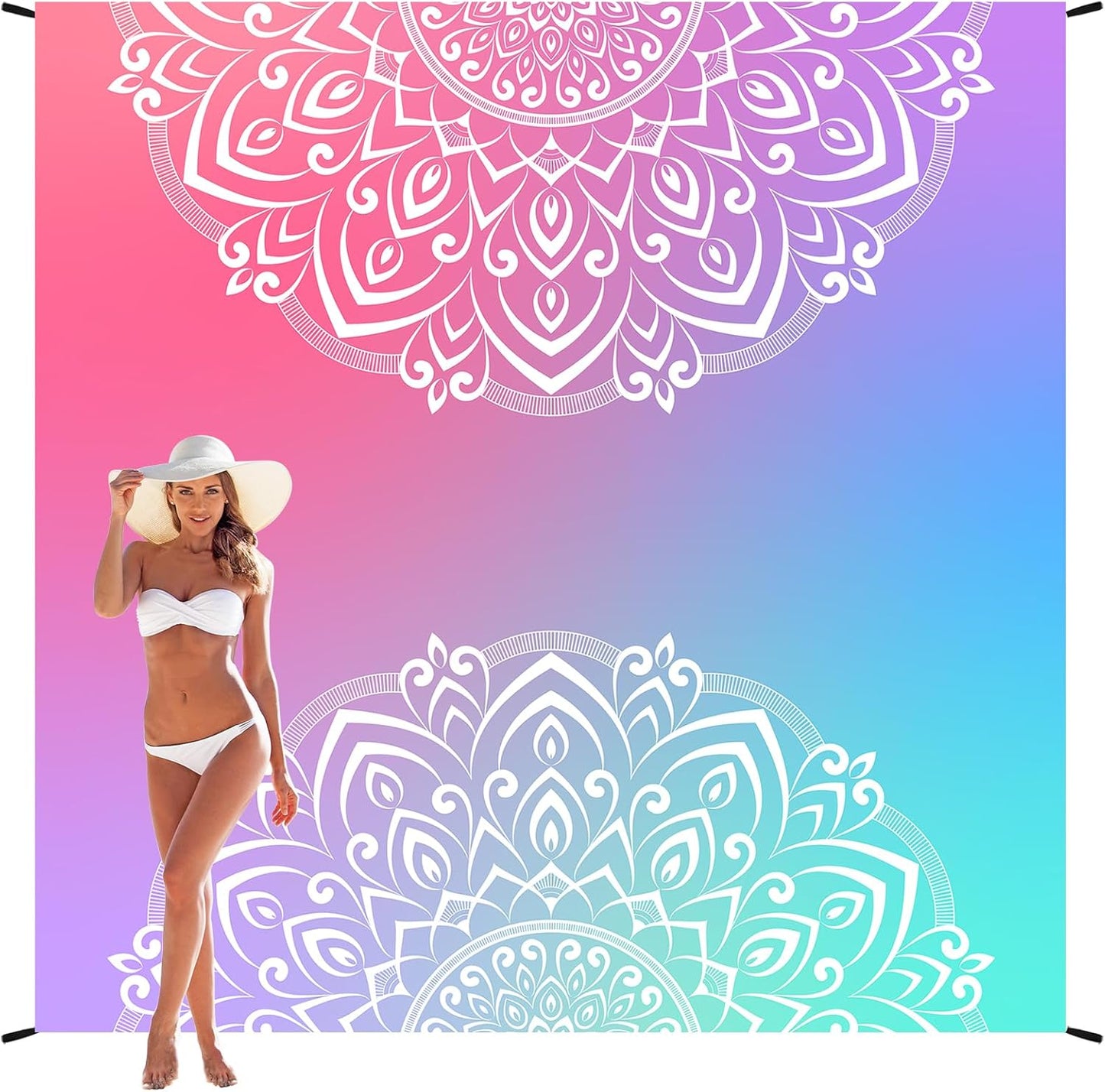 Manta playa impermeable 79x83 para 2-8 adultos