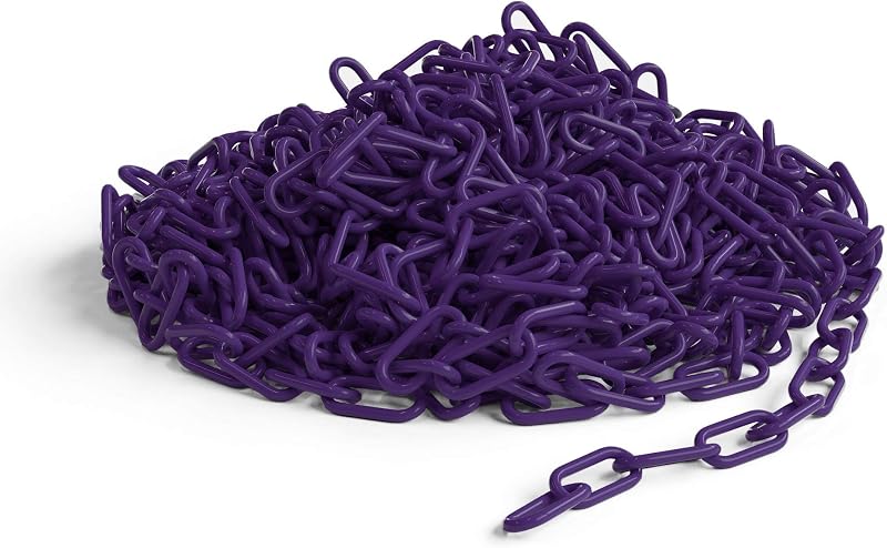 Barrera seguridad cadena plástico 500pies color morado