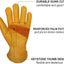 Guantes cuero trabajo jardinería construcción
