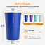 4 Vases Acero Inox 16oz Apilables Viaje Azul Bebé