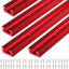 Pistas en T aluminio 48pulg 4 Pzas con agujeros rojos
