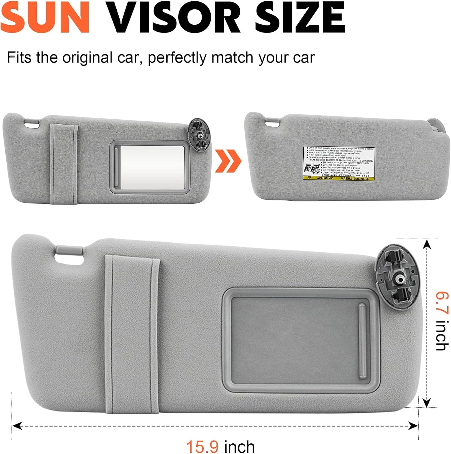 Visera solar lateral derecha Toyota Camry gris