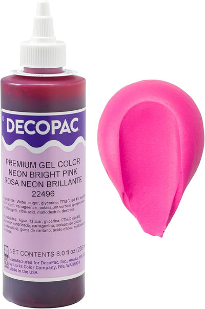 Colorante alimentario gel rosa neón brillante 8oz